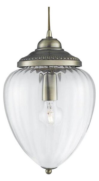 Searchlight 1091AB - Luster na lanku PINEAPPLE 1xE27/60W/230V mosadz