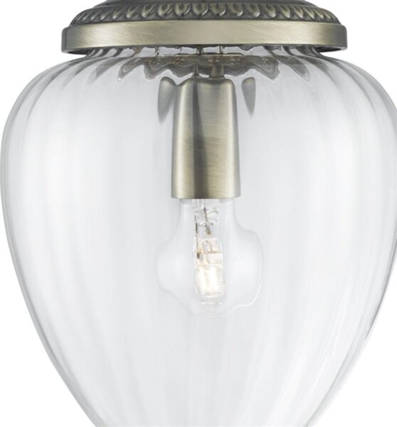 Searchlight 1091AB - Luster na lanku PINEAPPLE 1xE27/60W/230V mosadz