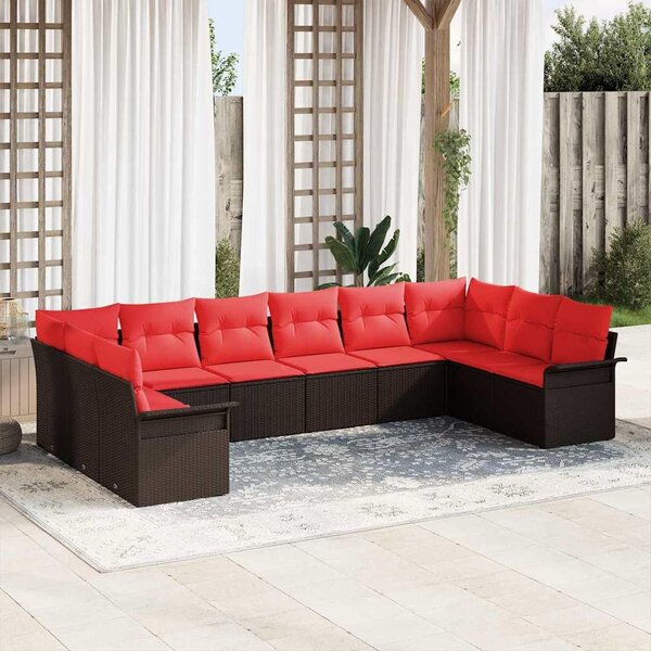 Maison Exclusive - Záhradný nábytok s úloným priestorom 10 ks Béový Poly-rattan