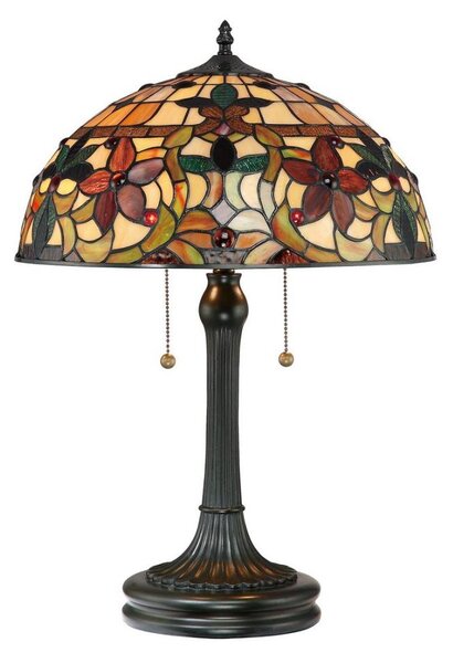 Quoizel QZ-KAMI-TL - Stolná lampa Tiffany KAMI 2xE27/60W/230V