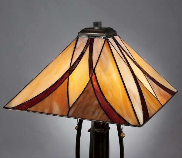Elstead QZ-ASHEVILLE-TL - Stolná lampa Tiffany ASHEVILLE 2xE27/60W/230V