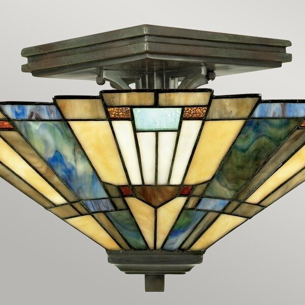 Elstead QZ-INGLENOOK-SF - Stropné svietidlo Tiffany INGLENOOK 2xE27/60W/230V