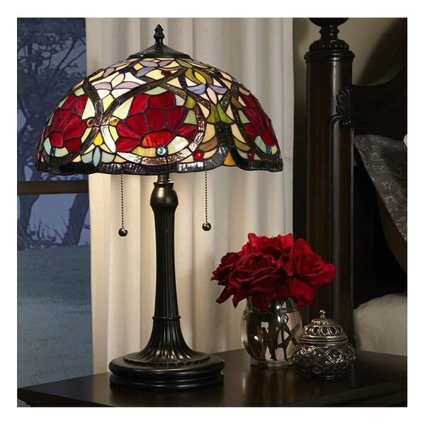 Elstead QZ-LARISSA-TL - Stolová lampa Tiffany LARISSA 2xE27/60W/230V