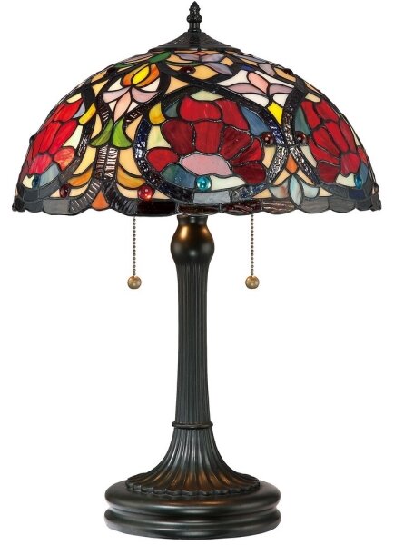 Elstead QZ-LARISSA-TL - Stolová lampa Tiffany LARISSA 2xE27/60W/230V