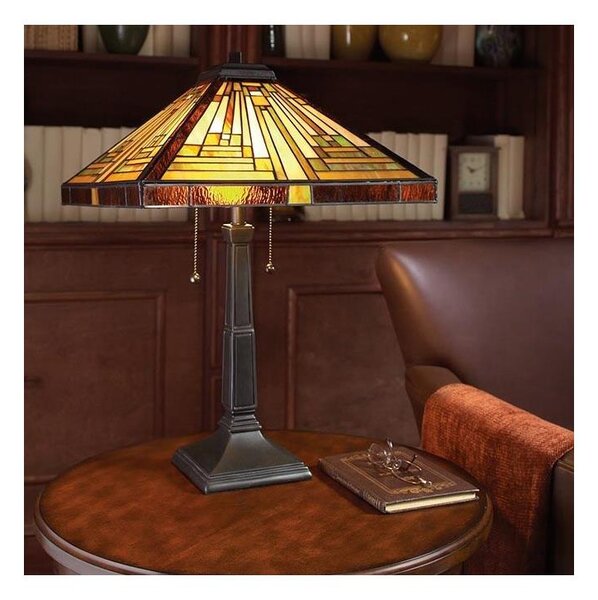 Elstead QZ-STEPHEN-TL - Stolová lampa Tiffany STEPHEN 2xE27/60W/230V