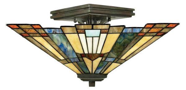 Elstead QZ-INGLENOOK-SF - Stropné svietidlo Tiffany INGLENOOK 2xE27/60W/230V