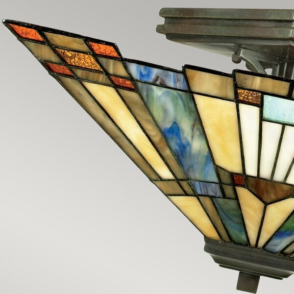 Elstead QZ-INGLENOOK-SF - Stropné svietidlo Tiffany INGLENOOK 2xE27/60W/230V