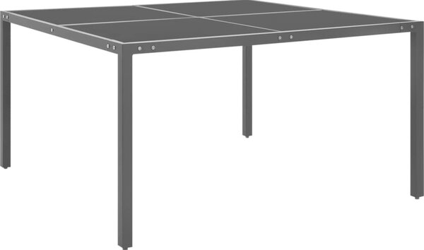 Maison Exclusive – Záhradný stôl antracitový 130 x 130 x 72 cm, oce a sklo