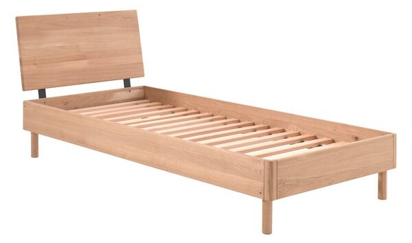 Jednolôžková posteľ z dubového dreva s roštom 90x200 cm v prírodnej farbe Forrest – Vipack