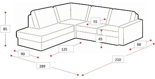 Bielo-béžová rohová pohovka (pravý roh) Copenhagen – Scandic