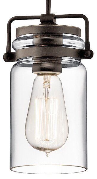 Elstead KL-BRINLEY-MP-OZ - Luster na lanku BRINLEY 1xE27/60W/230V antracit