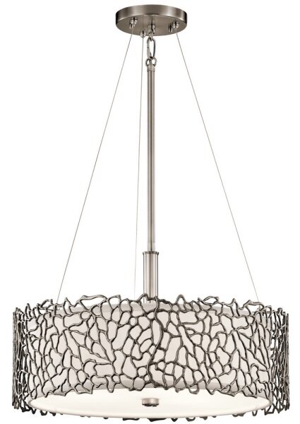 Kichler KL-SILVER-CORAL-P-A - Luster na tyči SILVER CORAL 3xE27/100W/230V chróm