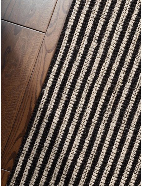 Čierny ručne tkaný jutový koberec 160x230 cm Harvest Ebony – Elle Decoration