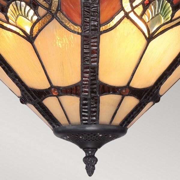 Quoizel QZ-CAMBRIDGE-SF - Stropné svietidlo Tiffany CAMBRIDGE 2xE27/100W/230V
