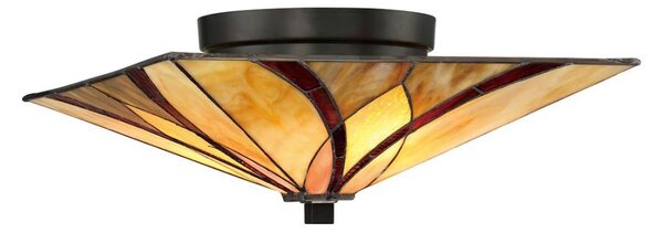 Elstead QZ-ASHEVILLE-F - Stropné svietidlo Tiffany ASHEVILLE 2xE27/60W/230V