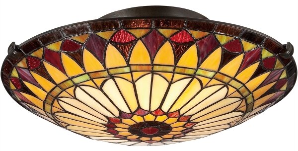 Elstead QZ-WEST-END-F - Stropné svietidlo Tiffany WEST 2xE27/75W/230V