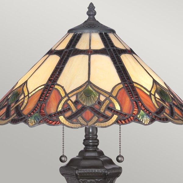 Elstead QZ-CAMBRIDGE-TL - Stolová lampa Tiffany BELLE 2xE27/75W/230V