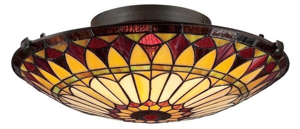 Elstead QZ-WEST-END-F - Stropné svietidlo Tiffany WEST 2xE27/75W/230V