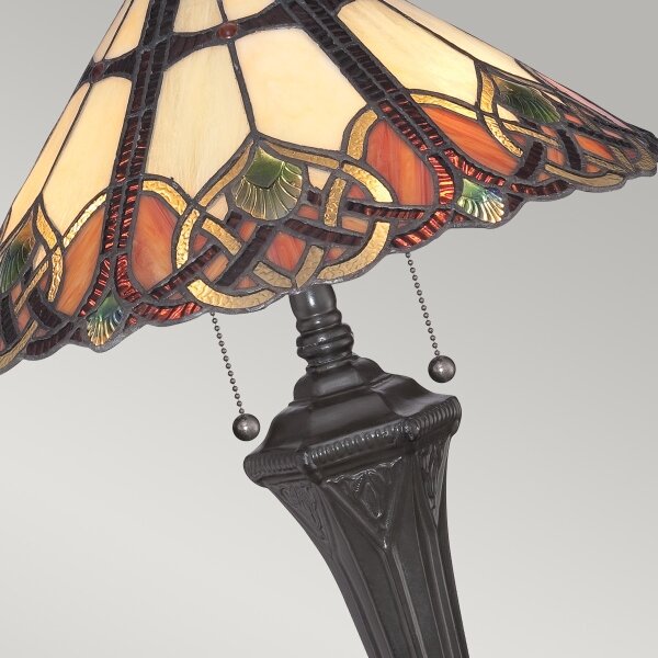 Elstead QZ-CAMBRIDGE-TL - Stolová lampa Tiffany BELLE 2xE27/75W/230V