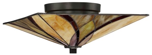 Elstead QZ-ASHEVILLE-F - Stropné svietidlo Tiffany ASHEVILLE 2xE27/60W/230V