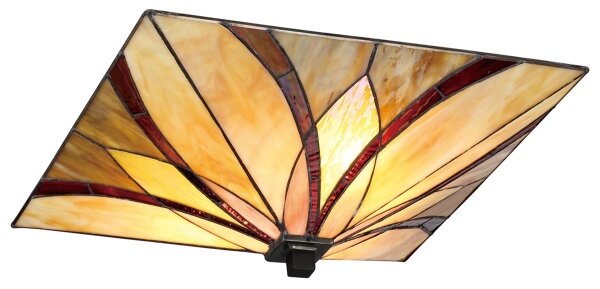 Elstead QZ-ASHEVILLE-F - Stropné svietidlo Tiffany ASHEVILLE 2xE27/60W/230V