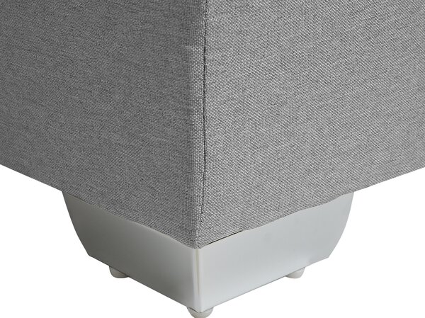 Čalúnená posteľ sivá 160 x 200 cm manželská posteľ dekoratívne gombíky minimalistický moderný dizajn