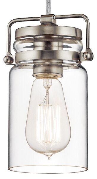 Elstead KL-BRINLEY-MP-NI - Luster na lanku BRINLEY 1xE27/60W/230V matný chróm