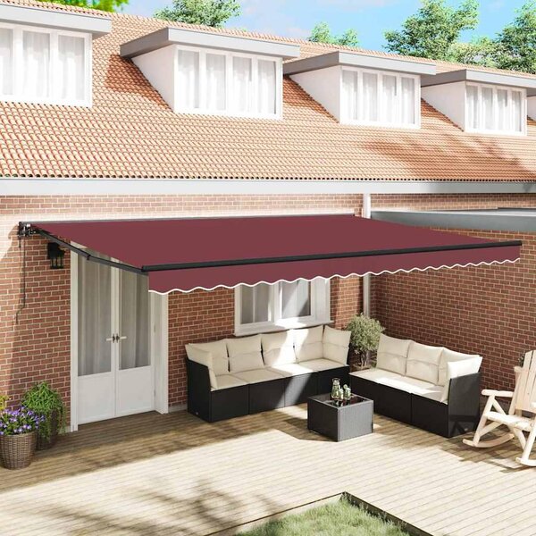 Maison Exclusive – rám markízy v bordovej farbe, 500 x 300 cm