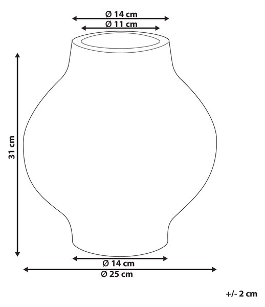 Dekoratívna váza sivobéžová terakotová 31 cm elegantná moderná obývacia izba spálňa