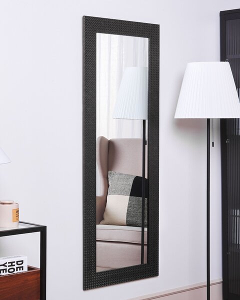 Závesné zrkadlo na stenu čierne 50 x 130 cm retro klasická obývačka spálňa chodba
