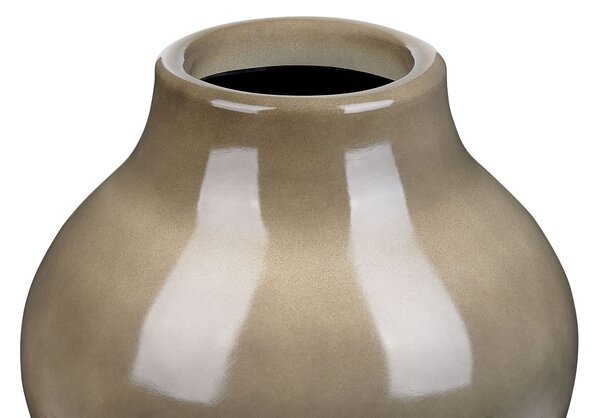 Dekoratívna váza sivobéžová terakotová 31 cm elegantná moderná obývacia izba spálňa