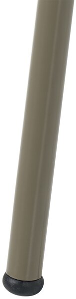 Sada 4 jedálenských stoličiek sivobéžový polyester železné nohy ochranné podložky moderný minimalistický dizajn jedáleň