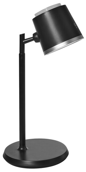 Stolná a nástenná LED lampa čierna syntetický materiál 3 režimy teploty svetla so stmievačom nastaviteľná odnímateľná kancelária