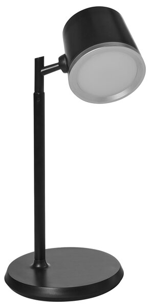 Stolná a nástenná LED lampa čierna syntetický materiál 3 režimy teploty svetla so stmievačom nastaviteľná odnímateľná kancelária
