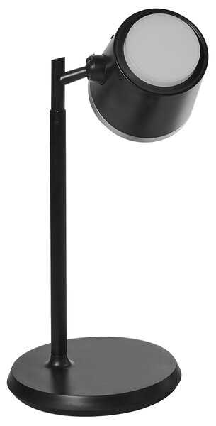 Stolná a nástenná LED lampa čierna syntetický materiál 3 režimy teploty svetla so stmievačom nastaviteľná odnímateľná kancelária