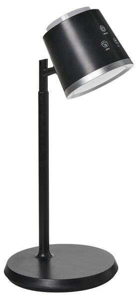 Stolná a nástenná LED lampa čierna syntetický materiál 3 režimy teploty svetla so stmievačom nastaviteľná odnímateľná kancelária