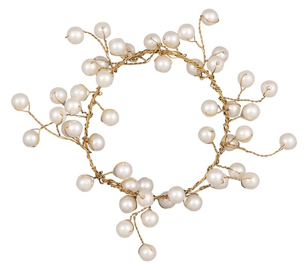 Krúžok na obrúsky Bead White – set 6 ks
