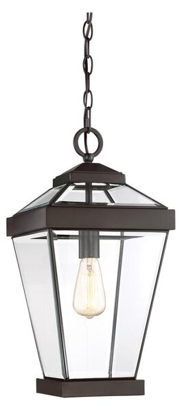 Quoizel QZ-RAVINE8-L - Vonkajší luster na reťazi RAVINE 1xE27/60W/230V IP23 hnedá