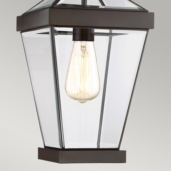 Quoizel QZ-RAVINE8-M - Vonkajší luster na reťazi RAVINE 1xE27/60W/230V IP23 hnedá