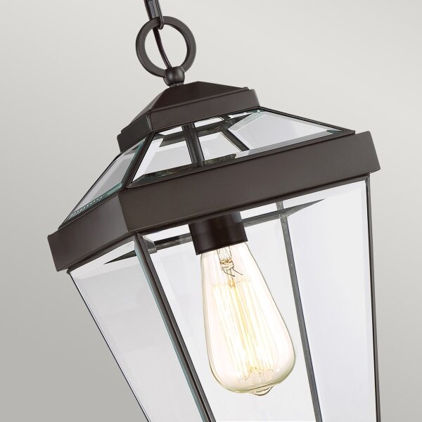 Quoizel QZ-RAVINE8-M - Vonkajší luster na reťazi RAVINE 1xE27/60W/230V IP23 hnedá