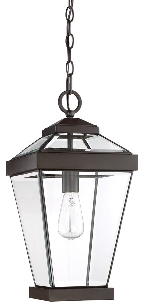 Quoizel QZ-RAVINE8-L - Vonkajší luster na reťazi RAVINE 1xE27/60W/230V IP23 hnedá