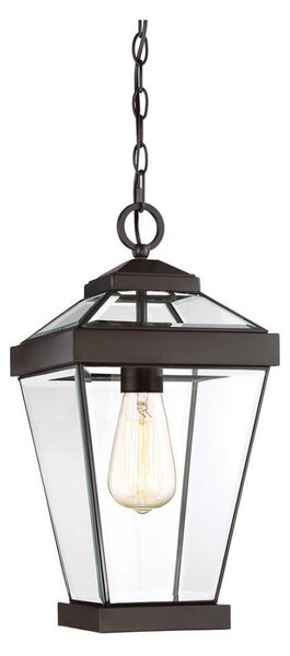 Quoizel QZ-RAVINE8-M - Vonkajší luster na reťazi RAVINE 1xE27/60W/230V IP23 hnedá