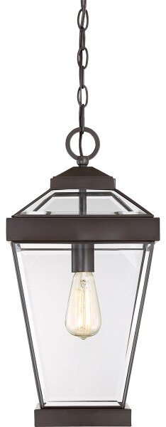 Quoizel QZ-RAVINE8-L - Vonkajší luster na reťazi RAVINE 1xE27/60W/230V IP23 hnedá