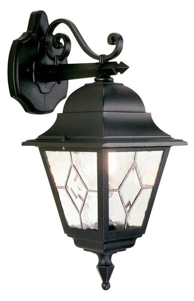 Elstead NR2-BLK - Vonkajšie nástenné svietidlo NORFOLK 1xE27/100W/230V IP43