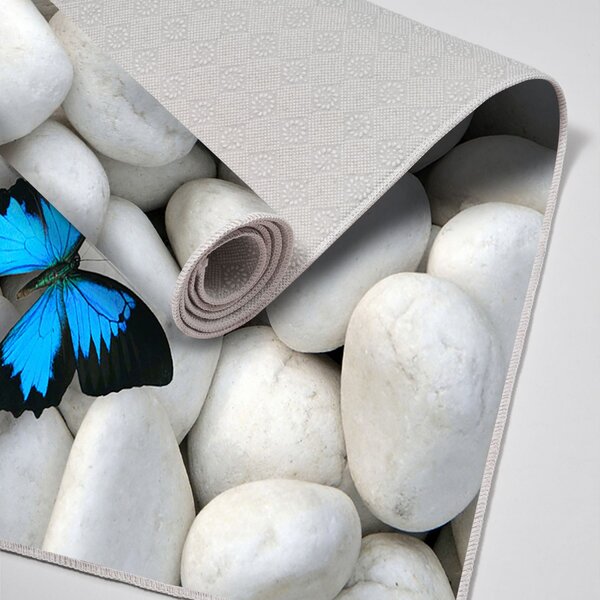 L'essentiel Súprava 2 kusov kúpeľňových predložiek ButterflyStone sivá