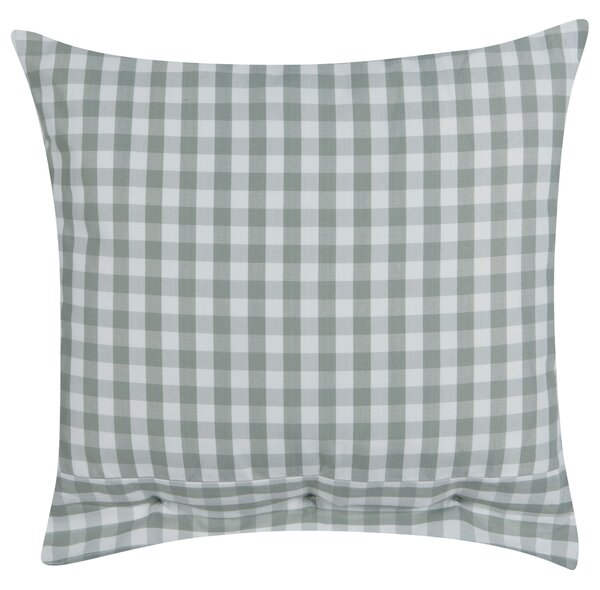 Sada 2 dekoratívnych vankúšov zelený a biely kockovaný vzor 45 x 45 cm gombíky moderný bytový doplnok spálňa obývačka
