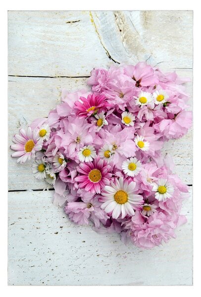 L'essentiel Súprava 2 kusov kúpeľňových predložiek FlowersForYou biela/ružová