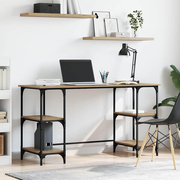 Maison Exclusive – písací stôl z drevovláknitej dosky s povrchovou úpravou imitujúcou orechové drevo, rozmer 140 x 50 x 75 cm