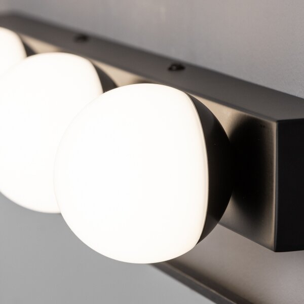 Brilagi - LED osvetlenie kúpeľňového zrkadla HOLLYWOOD 3xLED/3W/230V IP44 čierna