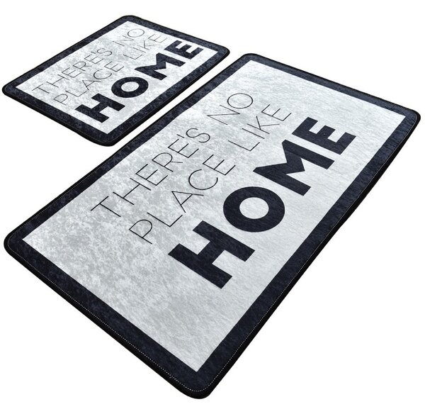 L'essentiel Súprava 2 kusov kúpeľňových predložiek Like Home čierna/biela